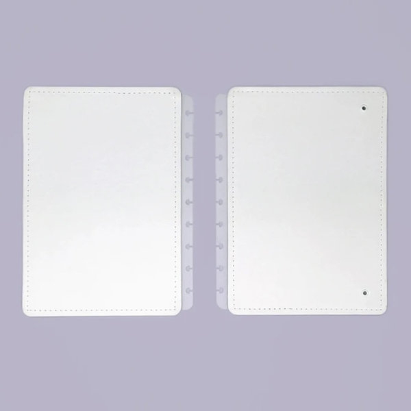 Portada y contraportada Mediana All white para el planner de Cuaderno Inteligente