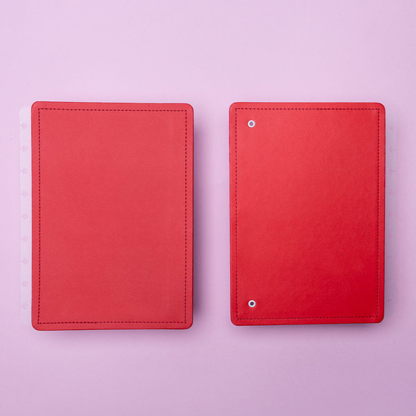 Portada y contraportada Mediana rojo cereza para el planner de Cuaderno Inteligente