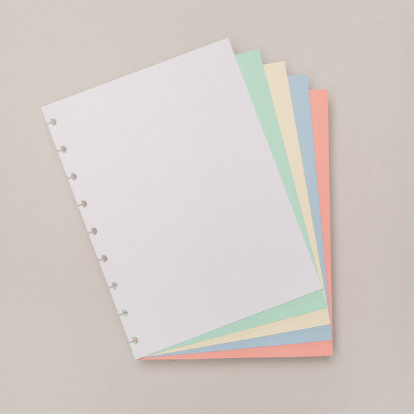 Hojas Coloridas Medianas para planner Cuaderno Inteligente