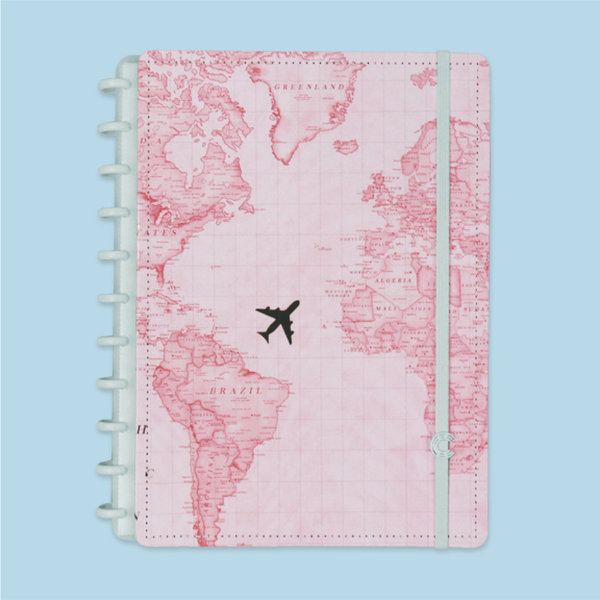 Cuaderno Inteligente Mapa Mundi Rosa ed. especial Gocase