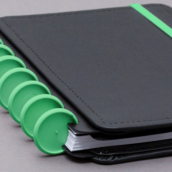 Discos y elástico verde amazonas para el Cuaderno Inteligente