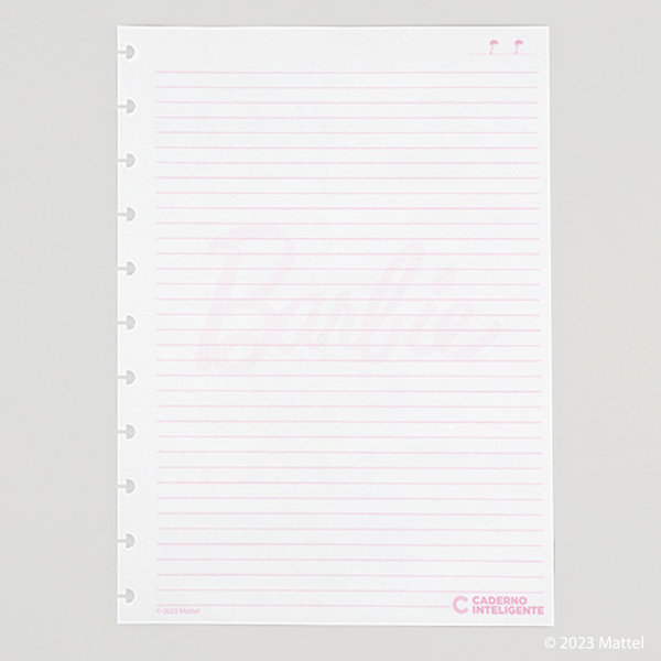 Hojas Rayadas Grande 90g BARBIE™ Pink para Cuaderno Inteligente